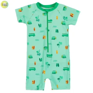 Combinaison maillot pour bébé menthe S25S303