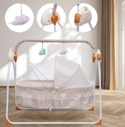 Balancelle bébé électrique confort rose – Image 5