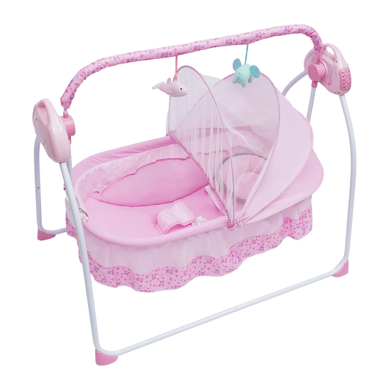 Balancelle bébé électrique confort rose – Image 3
