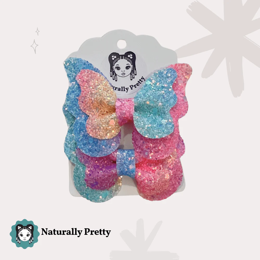 Barrettes Papillon Pailletées – Accessoires Cheveux pour Enfants – Image 6