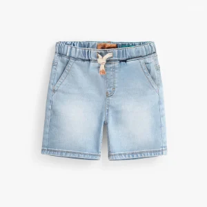 Bermuda bleu en denim coupe décontractée, enfant