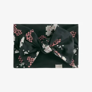 Bandeau noir à nouer avec motif en jersey, enfant