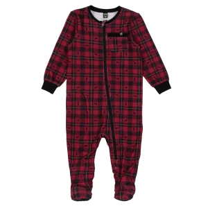 Pyjama une-pièce à pied Bébé à carreau F24P115