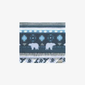 Cache-cou bleu en polar avec motifs, bébé