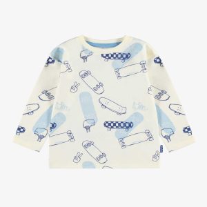 T-shirt crème avec imprimé, bébé