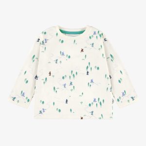 T-shirt crème avec motifs, bébé