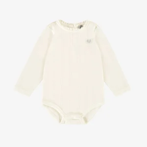 Cache-couche blanc à motif pointelle, bébé