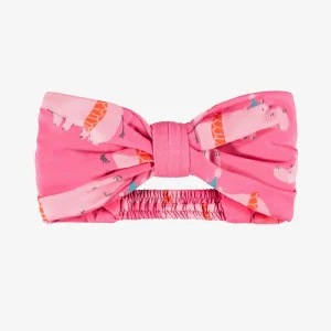 Bandeau rose à motifs d’hippopotames, enfant