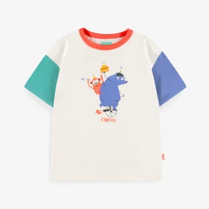 T-shirt crème avec illustration, enfant