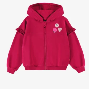 Veste fuchsia à capuchon, enfant