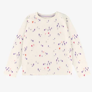 T-shirt crème avec motifs, enfant
