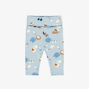 Legging évolutif bleu à motifs, naissance