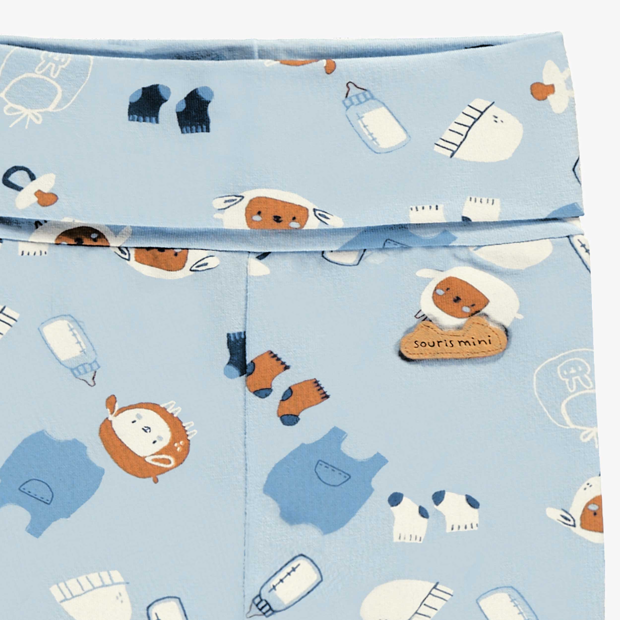 Legging évolutif bleu à motifs, naissance – Image 2