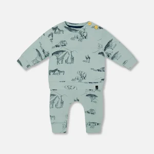 Ensemble pour bébé en coton biologique Safari F30D12