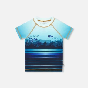 Haut maillot rashguard requin F30NB50