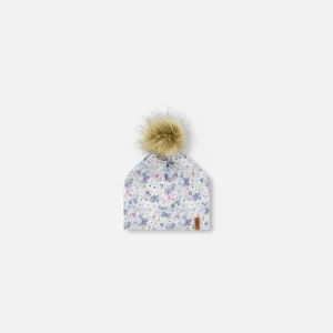Tuque à pompon mi-saison Fleuris F30W20