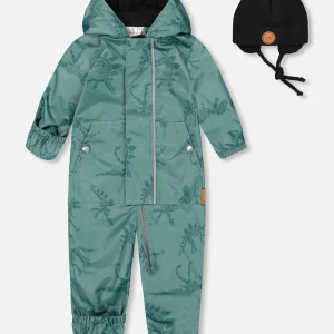 Ensemble mi-saison une pièce pour bébé sequelettes dinosaures F30W65