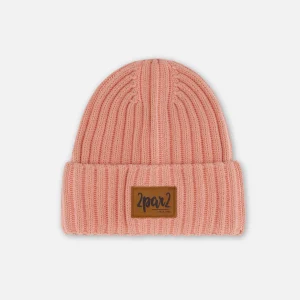 Tuque en tricot Rose cendré F30WT24