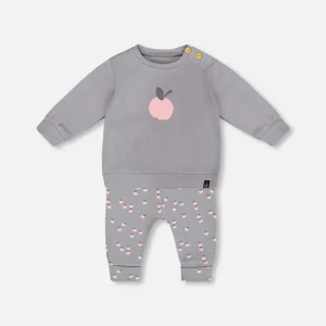 Ensemble pour bébé Fleurs de pommier imprimé pommes G20A11