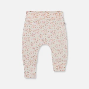 Pantalon évolutif à motifs fleurs roses pour bébé G30A20