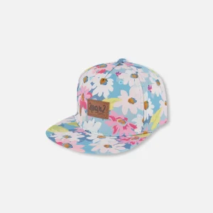 Casquette imprimée à fleurs blanches, roses et vertes G30VGC