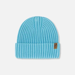 Tuque en tricot mi-saison Bleue G30Wt24