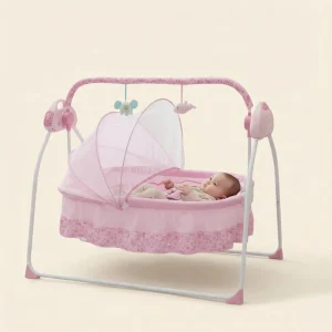 Balancelle bébé électrique confort rose