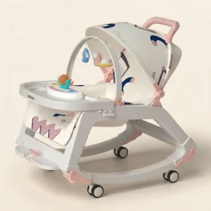 Transat bébé évolutif 5 en 1 rose