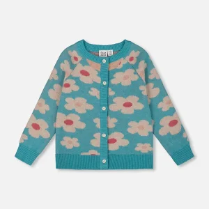 Veste en tricot avec fleurs H20GT31
