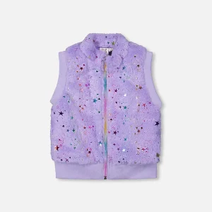 Veste sans manche en fausse fourrure On va danser H20N30