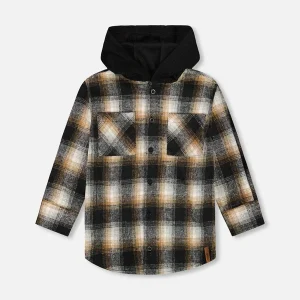 Chemise à carreau à capuchon H20U19