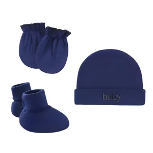 Ensemble Naissance 3 Pièces pour Bébé – Bonnet, Moufles et Chaussons Ultra Doux