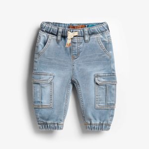 Jean cargo bleu, bébé