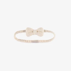 Bandeau crème élastique avec une boucle, bébé