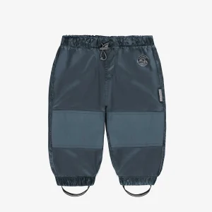 Pantalon d'extérieur mi-saison bleu en nylon, bébé