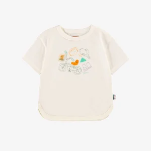 T-shirt crème avec illustration, bébé