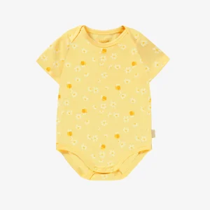 Cache-couche jaune à motif floral, bébé