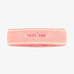 Bandeau sport rose en ratine extensible, enfant