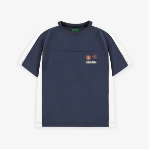 T-shirt de sport bleu marine, enfant