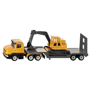 CAMION SURBAISSÉ AVEC EXCAVATRICE - Siku