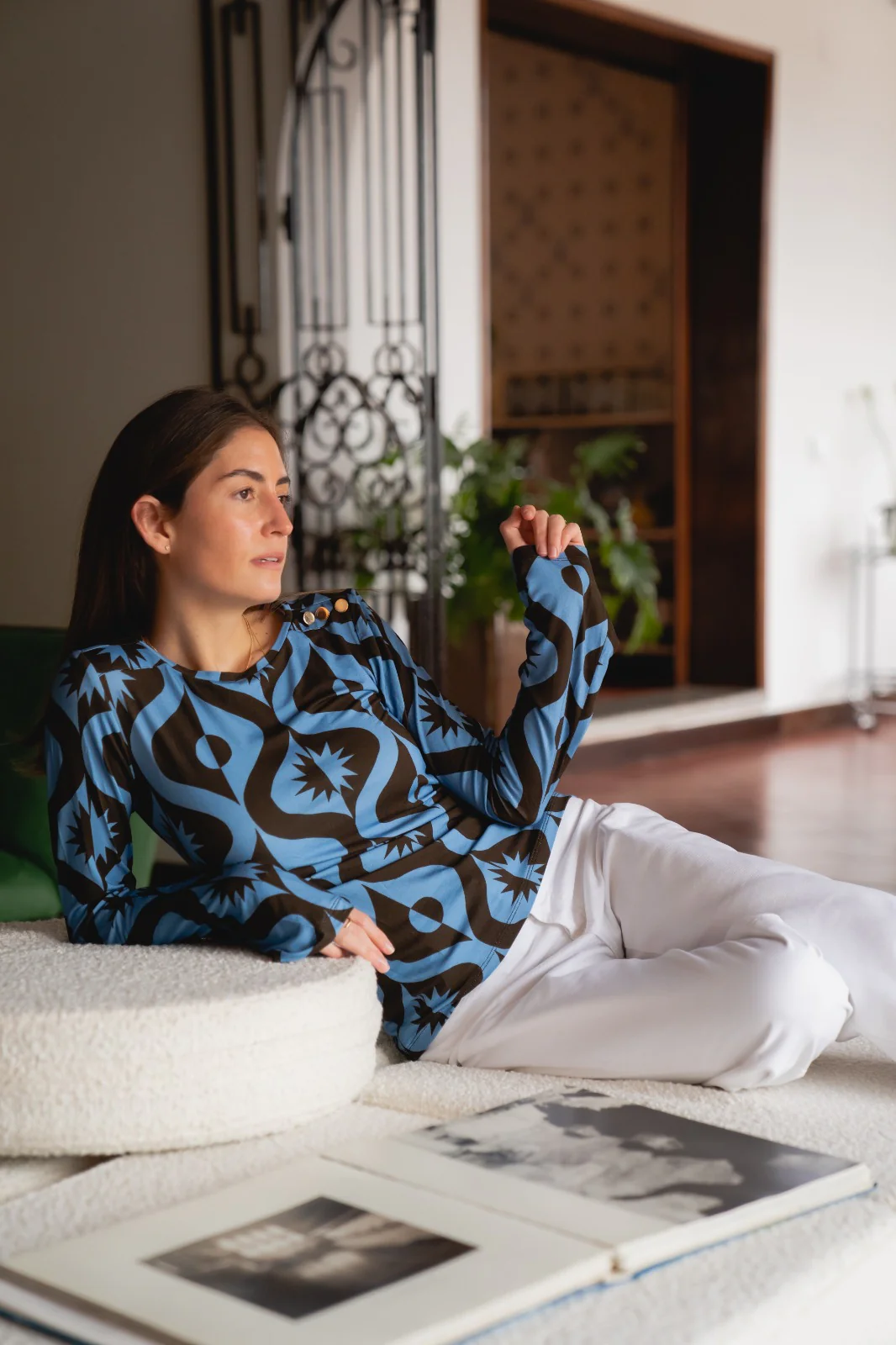 Mona - Top Femme Full Moon Bleu – Image 5