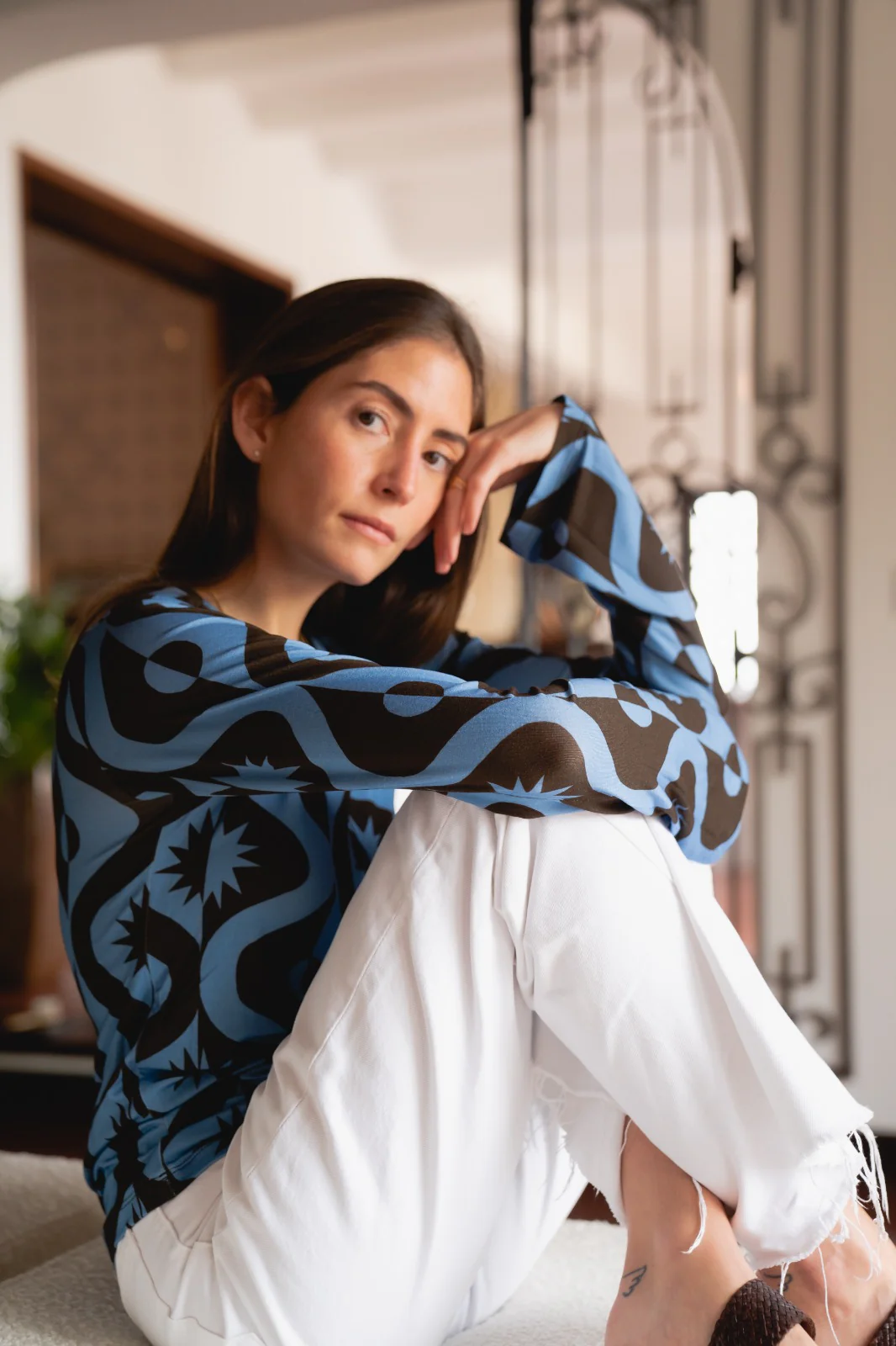 Mona - Top Femme Full Moon Bleu – Image 7