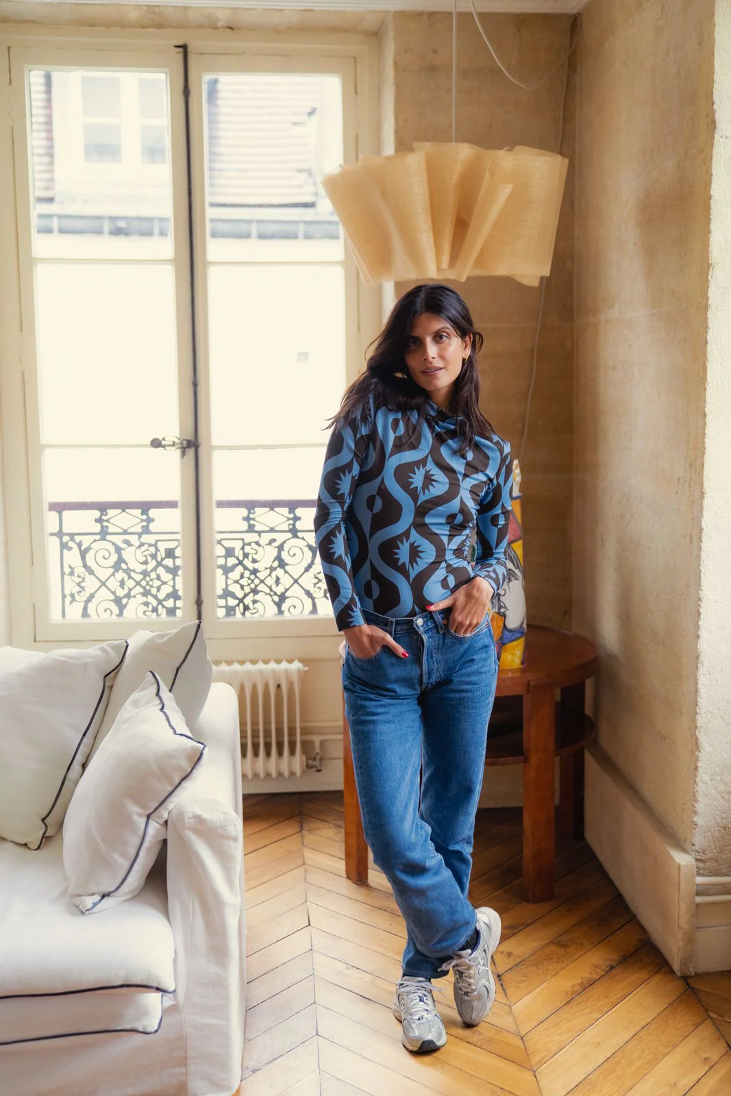 Mathilda - Top Femme Full Moon Bleu – Image 8