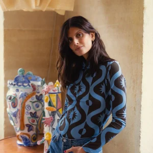 Mathilda - Top Femme Full Moon Bleu