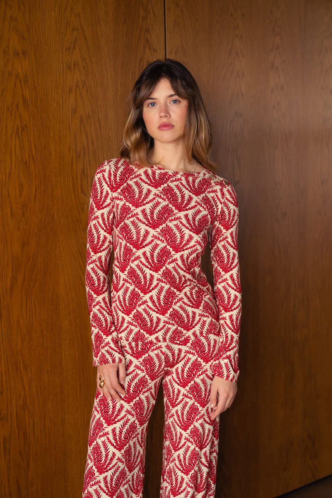 Mona - Top Femme Comporta Rouge – Image 5