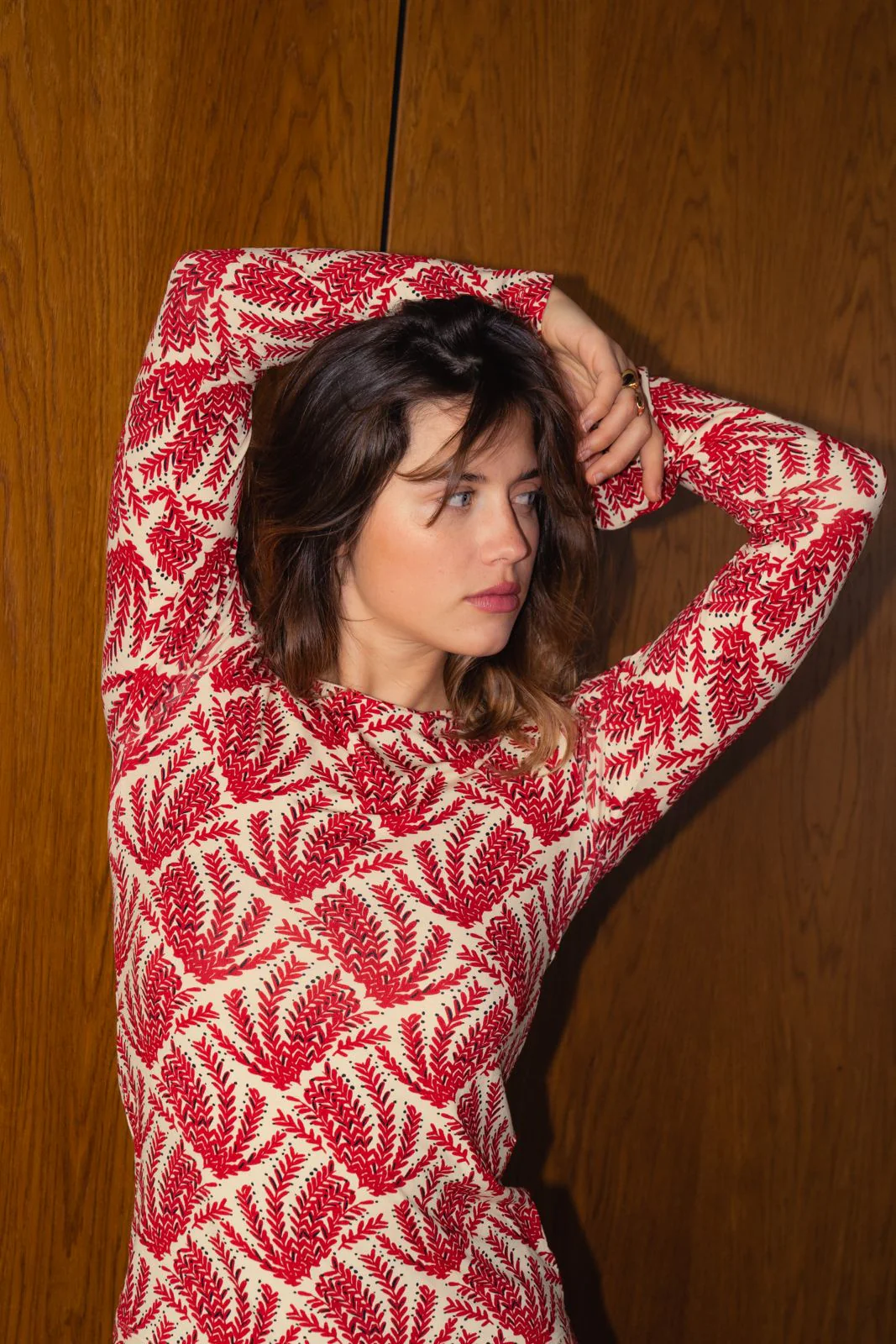 Mona - Top Femme Comporta Rouge – Image 3