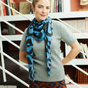 Alma - Foulard Full Moon Bleu