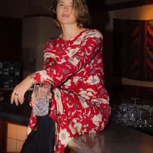 Lola - Robe Femme Capucine Rouge