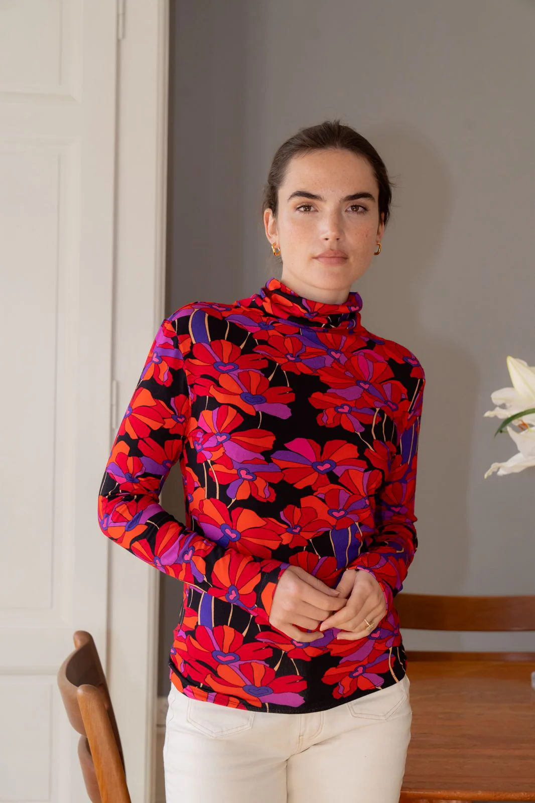 Mathilda - Top Femme Flower Power – Image 8