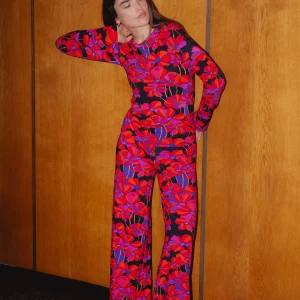 Andrea - Pantalon Femme Flower Power